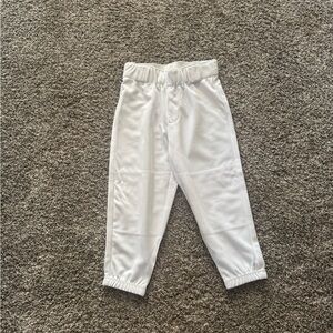 Kids White Elastic Waist Pants